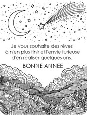 Feuille de coloriage - Je vous souhaite Jacques Brel - Citations - Nouvel An - Bonne année