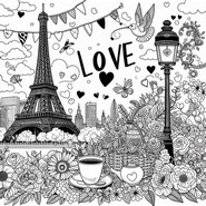 Dibujo gratuito - Romántico - París