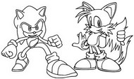 Imagen para colorear - Sonic & Tails - Sonic Prime