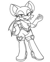 Hoja para colorear - Rouge - Sonic Prime
