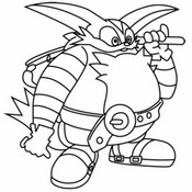 Dibujo para colorear - Big the Cat - Sonic Prime