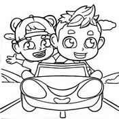 Dibujo descargable - Juego de autos - Vlad y Niki
