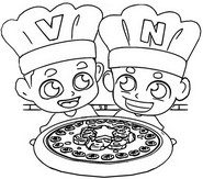 Imagen para colorear - Juego de cocina - Vlad y Niki