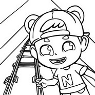 Lámina para colorear - Run - Vlad y Niki