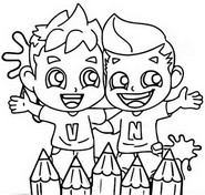 Dibujo para imprimir - Juego para colorear - Vlad y Niki