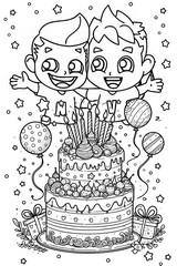 Dibujo gratuito - Cumpleaños - Vlad y Niki