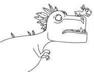 Kostenloses Ausmalbild - Miese Dinos - Netflix 2024