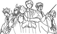 Dibujo descargable - Los cinco amigos - Mashle