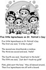 Lámina para colorear - Poema infantil - Día de San Patricio