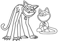 Dibujo descargable - Formularios de juguetes y monstruos - Catnap - Poppy Playtime