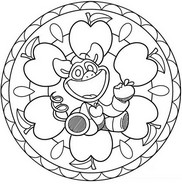 Dibujo para colorear - PickyPiggy - Smiling Critters Mandalas