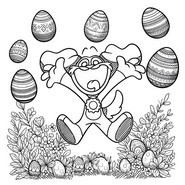 Imagen para colorear - Dogday - Poppy Playtime Pascua de Resurrección