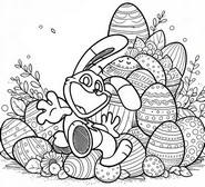 Hoja para colorear - Hoppy Hopscotch - Poppy Playtime Pascua de Resurrección