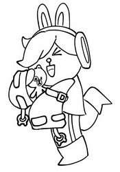 Lámina para colorear - Fangirl Cony - Brawl Stars - Ranked
