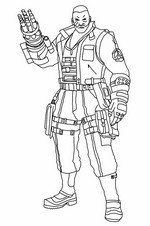 Downloadable coloring - Barret Wallace - Final Fantasy 7
