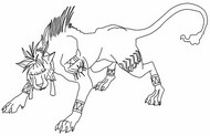 Coloring page - Red XIII - Final Fantasy 7