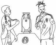 Downloadable coloring - Lamine Yamal & Nico Williams - UEFA EURO 2024