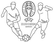 Imagini de colorat Logo și 2 jucători