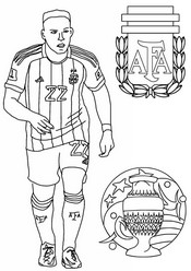 Coloring page - Lautaro Martinez - Copa América 2024