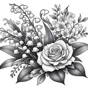 색칠공부 - 아름다운 장미 - 5월 1일 은방울꽃