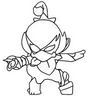 Dibujo descargable - Lily - Brawl Stars - Godzilla