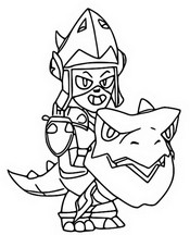 Dibujo para colorear - Draco - Brawl Stars - Godzilla
