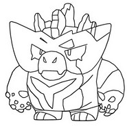 Dibujo para imprimir - Red Godzilla Buzz - Brawl Stars - Godzilla