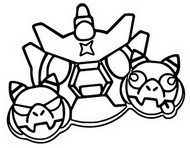 Hoja para colorear - Mecha-Tick Ghidorah - Brawl Stars - Godzilla
