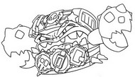 Imagen para colorear - Monster Treasure - Piratix