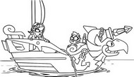 Dibujo para colorear - Sky Hunter - Piratix