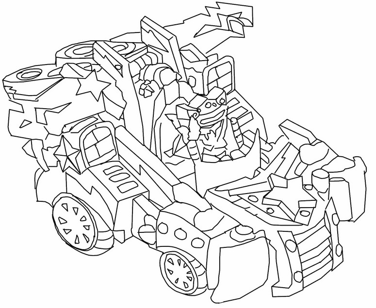 Dibujo para colorear Power – Robot : El coche