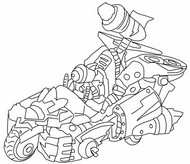 Imagen para colorear - Speed –Robot : El coche - Superthings - Turbo Warriors