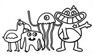 Imagen para colorear - El equipo - Garten of Banban 2