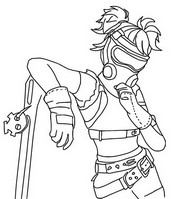 Coloring sheet - The Machinist - Fortnite - Wrecked