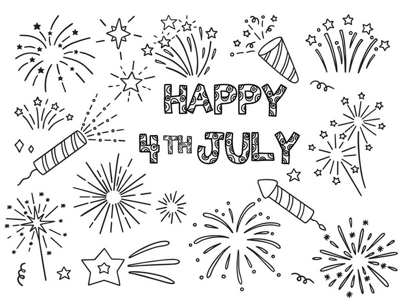 Coloring page Fireworks