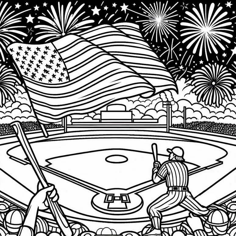 Coloriage Baseball