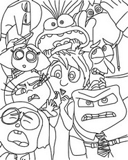 Ausmalbild zum Herunterladen - Poster - Emotionen - Alles steht Kopf 2