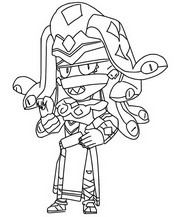 Imagen para colorear - Emz gorgona - Brawl Stars - Classic