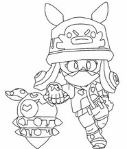 Coloring page Cuttlefish Jacky