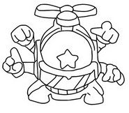Hoja para colorear - Heavycopter - Superthings - Evolution