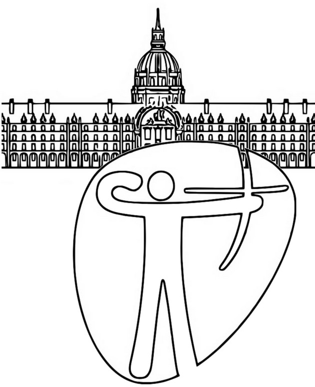 Desenho para colorir Tiro com arco em Les Invalides