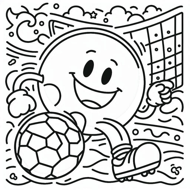 Coloring page Soccer