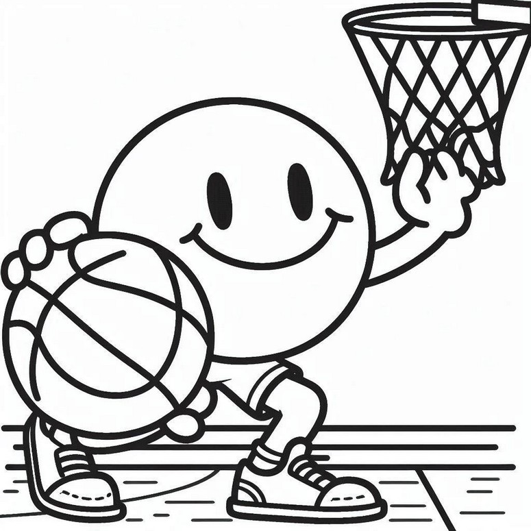 Coloring page Basketball