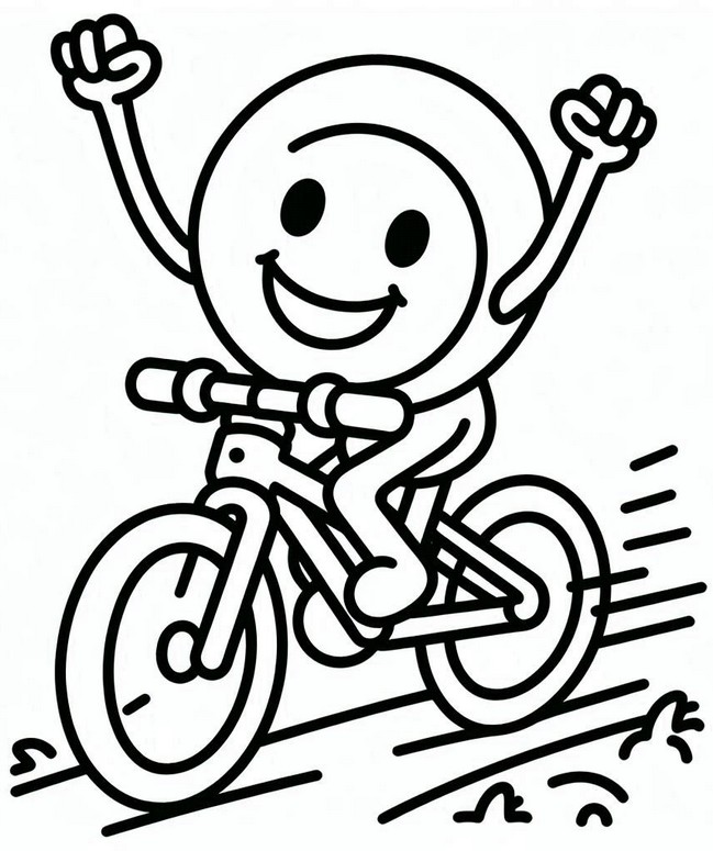 Coloring page Cycling