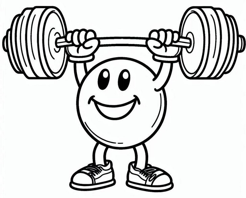 Coloring page Weightlifting