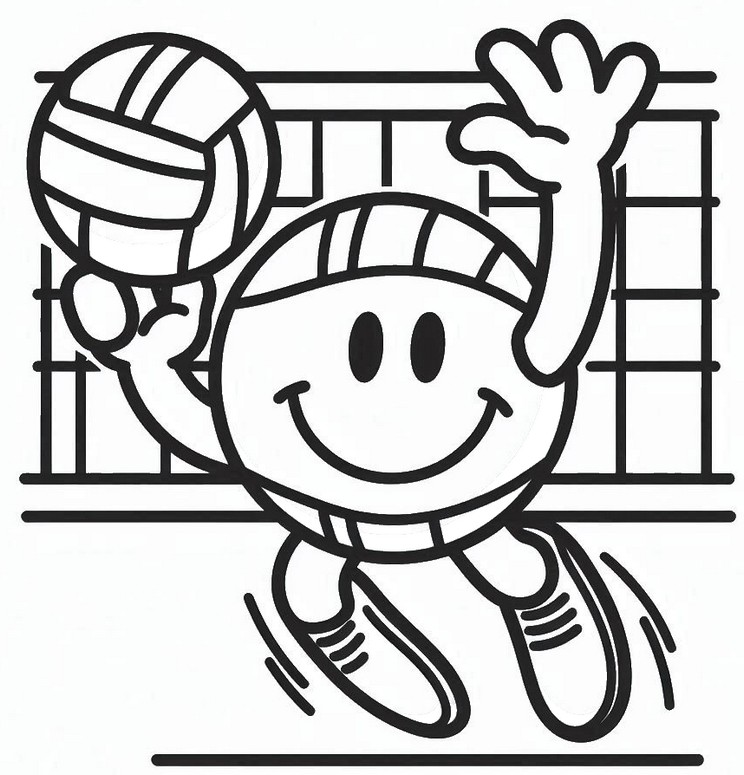 Coloring page Volleyball