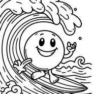 Coloring page Surf