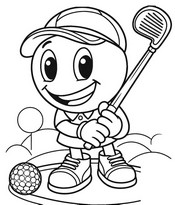 Dibujo para colorear Golf