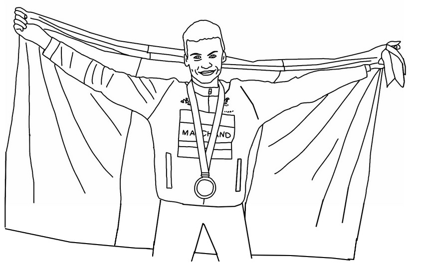 Coloring page Léon Marchand