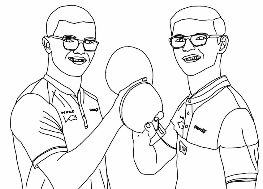 Coloring page Alexis et Félix Lebrun